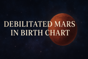 Read more about the article Debilitated mars in horoscope : a fallen warrior .